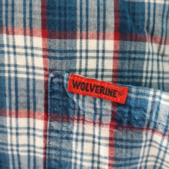 Wolverine mens thick button down medium flannel - Picture 2 of 3